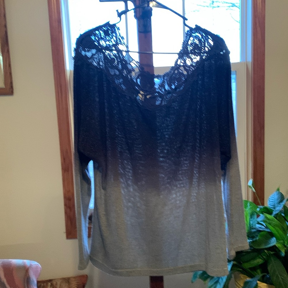 Moon&Sky Gray and black ombré sweater